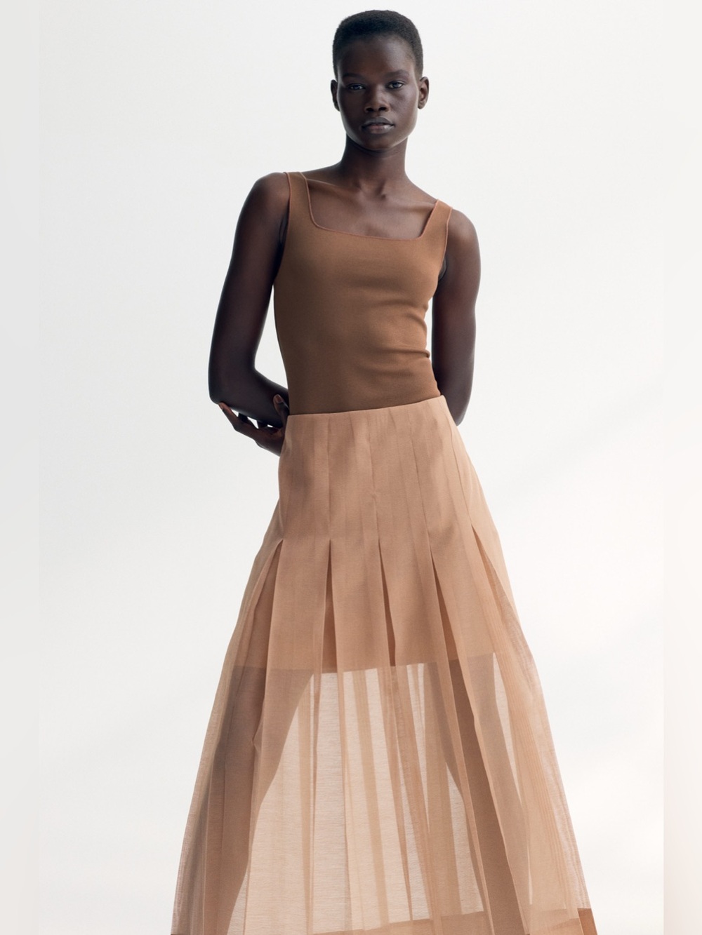 H&M Sheer Pleated Skirt - NWT